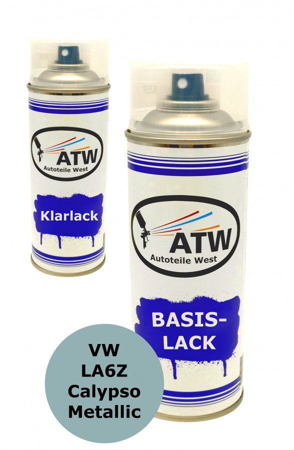 Autolack für VW LA6Z Calypso Metallic+400ml Klarlack Set